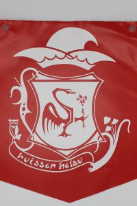 Raam Banier Rood (met zuignappen)