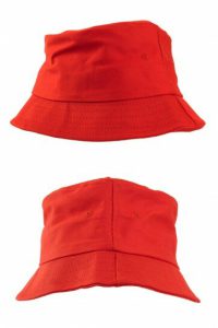 Bucket hat rood